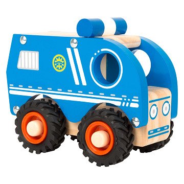 Small Foot - Wooden Police Car Blue