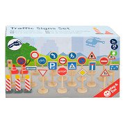 Small Foot - Wooden Mini Traffic Sign Set, 25pcs.