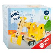 Small Foot - Wooden Excavator Yellow