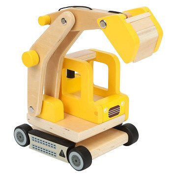 Small Foot - Wooden Excavator Yellow