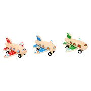 Small Foot - Wooden Pull-back Airplane, per piece