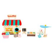 Small Foot - Wooden Take-along Play Shop Poppenhuis, 15dlg.