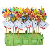 Small Foot - Wooden Windmill Flowers 28cm, 24pcs.