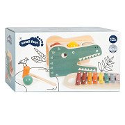 Small Foot - Wooden Xylophone and Hammer Bench Safari, 5 pcs.