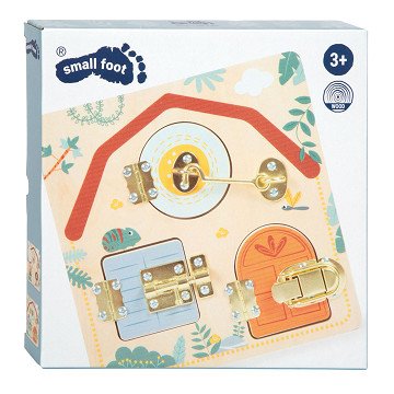 Small Foot - Schlösser und Riegel Motorikbrett Safari