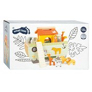 Small Foot - Holz-Formsortierer Arche Noah Safari, 15-tlg.