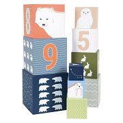 Small Foot - Stacking Blocks Cardboard Arctic, 10pcs.