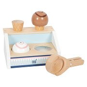 Small Foot - Wooden Compact Ice Cream Parlor Fresh, 6pcs.