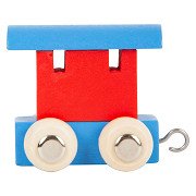 Small Foot - Wooden Letter Train Wagon Red/Blue