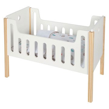Small Foot - Puppenbett aus Holz, kleiner Knopf