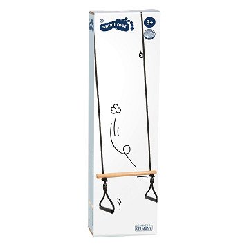 Small Foot - Holz-Trapezschaukel mit Turnringen Black Line