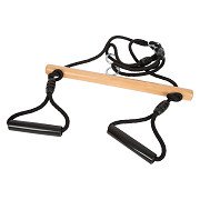 Small Foot - Wooden Trapeze Swing with Gymnastics Rings Black Line