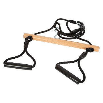 Small Foot - Holz-Trapezschaukel mit Turnringen Black Line
