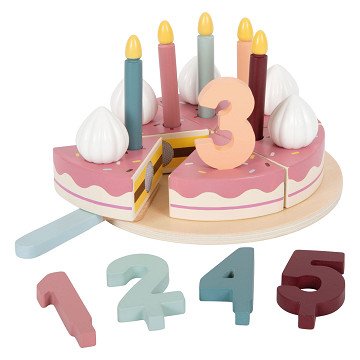 Small Foot - Wooden Cuttable Birthday Cake, 18pcs.