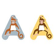 Small Foot - Wooden Animal Children's Letter - A