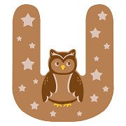 Small Foot - Wooden Animal Children's Letter - U