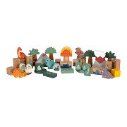 Small Foot - Wooden Building Blocks Dino, 50pcs.