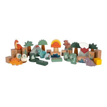 Small Foot - Houten Bouwblokken Dino, 50dlg.