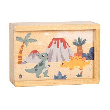 Small Foot - Wooden Dino Memory Game in Storage Box