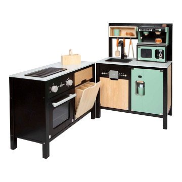 Small Foot - Wooden Industrial Kitchen with Kitchen Island, 18 pieces.