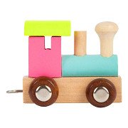 Small Foot - Wooden Letter Train Locomotive Colored