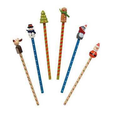 Small Foot - Kerstpotloden Set, 6dlg.