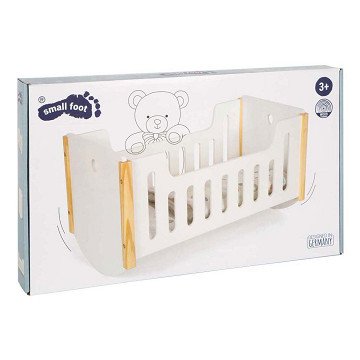Small Foot - Puppenbett aus Holz, weiß, kleiner Knopf