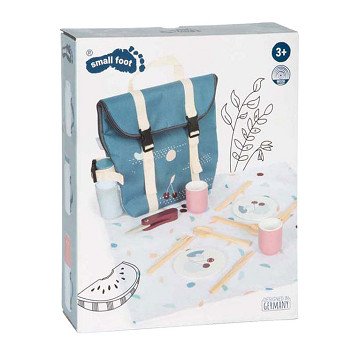 Small Foot - Backpack with Wooden Picnic Tasty Playset, 14pcs.