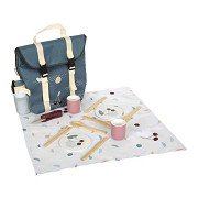 Small Foot - Backpack with Wooden Picnic Tasty Playset, 14pcs.