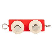 Small Foot - Houten Lettertrein Trailer Rood - 12 stuks