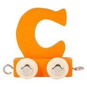 Small Foot - Wooden Letter Train Orange - C - 12 pieces