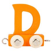 Small Foot - Holzbuchstabenzug Orange - D - 12 Stück