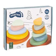 Small Foot – Montessori-Balance-Spiel aus Holz mit Flusssteinen (FSC-zertifiziert)