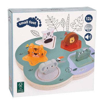 Small Foot – 3D-Tiergeräusche-Puzzle aus Holz (Safari)