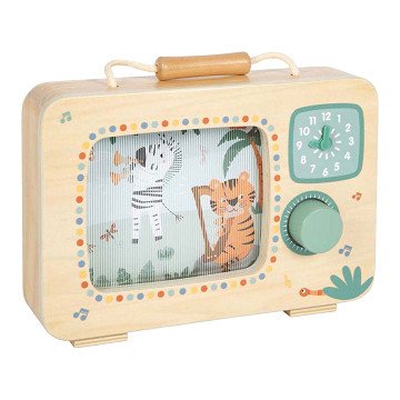 Small Foot – Holz-Fernsehspieluhr Safari FSC