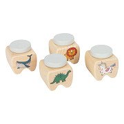 Small Foot - Holzkästchen für Babyzähne - 4 Stück.