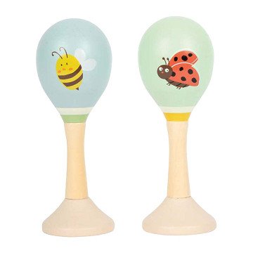 Small Foot - Holz-Maracas Tiny Friends - 2 Stück.