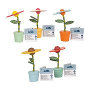 Kleiner Fuß - Holzfigur mit Blumenmuster