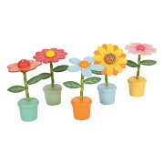 Small Foot - Wooden Dancing Flower Figures - 10 pcs.