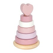 Small Foot - Wooden Stacking Tower Pink - 7 pcs.