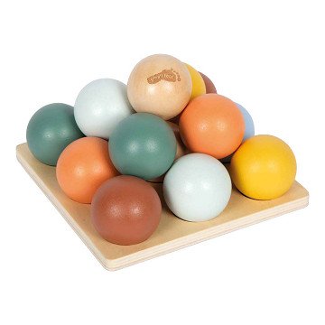 Small Foot - Wooden Montessori Ball Sorting Game