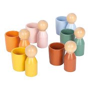 Small Foot - Wooden Montessori Sorting Cup with Figures