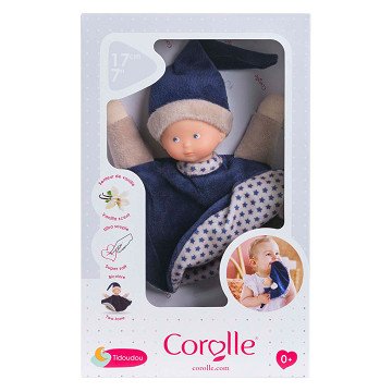 Corolle Tidoudou - Navy Blue Cuddle Cloth, 17cm