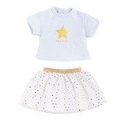 Corolle Top and Skirt Set for 36cm Dolls - Ivory/Gold