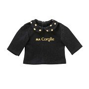 Corolle Black and Gold T-shirt for Dolls, 36cm