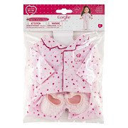 Ma Corolle Doll Pyjamas and Booties - Hearts - 36cm