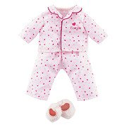 Ma Corolle Poppenpyjama en Slofjes - Hartjes - 36cm