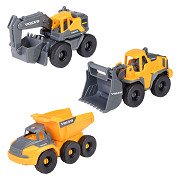 Dickie Volvo Construction Work Vehicles Spielset, 3-teilig.