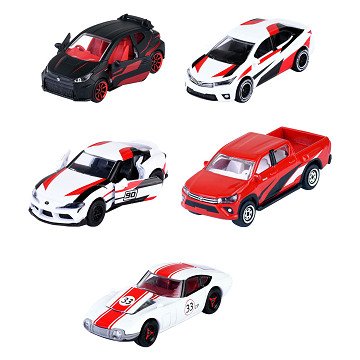 Majorette Toyota Die-Cast-Rennautos-Geschenkpaket, 5 Stück.
