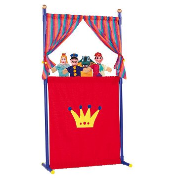 Puppentheater mit 4 Handpuppen